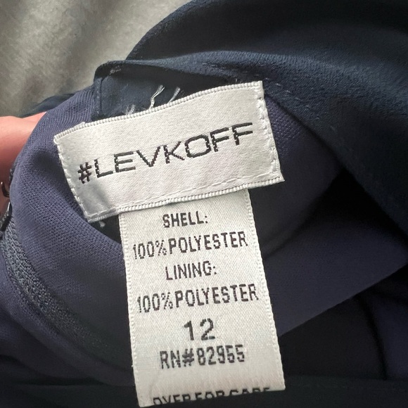 Navy Bill Levkoff bridesmaid dress - Picture 3 of 5